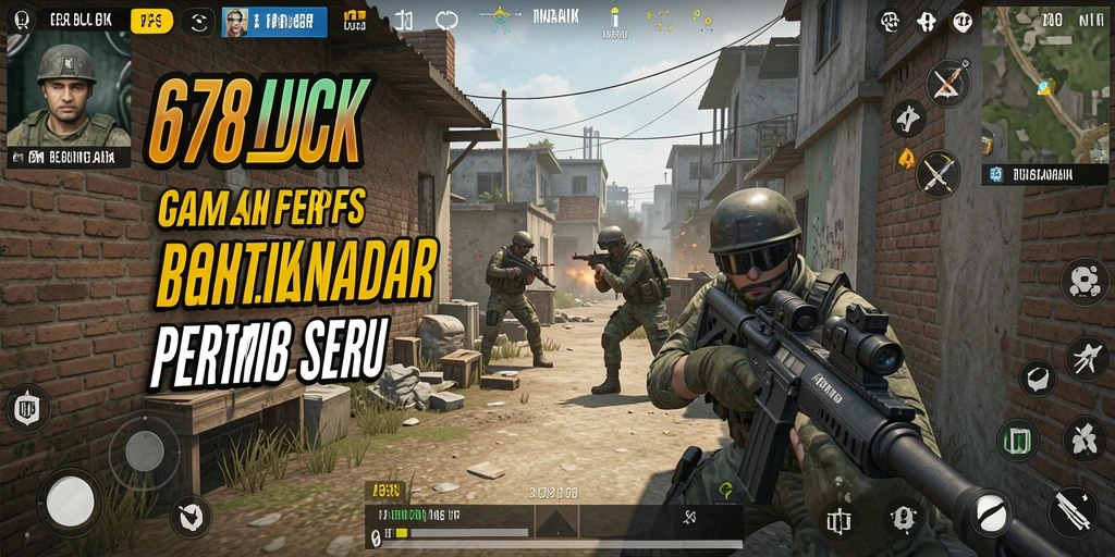 Screenshot utama dari gameplay <strong>678LUCK</strong> menunjukkan aksi seru dalam pertempuran FPS.