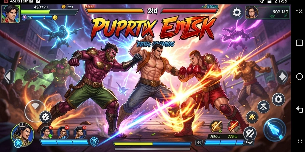 Gameplay seru dan menegangkan dalam pertarungan bertarung.