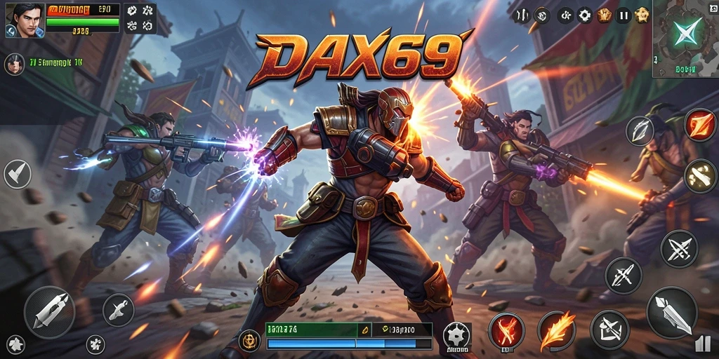 Tampilan grafis menakjubkan dari gameplay DAX69 yang mendebarkan.