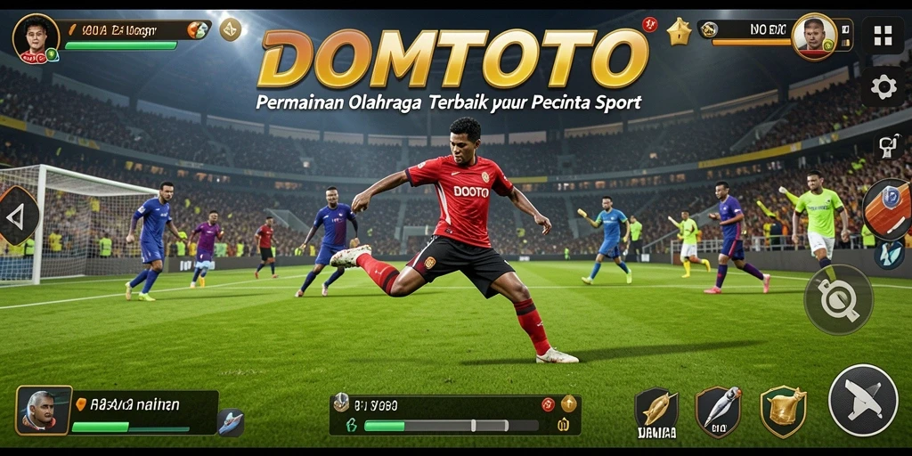Tangkapan layar gameplay <strong>DOMTOTO</strong> yang menunjukkan aksi olahraga mendebarkan.
