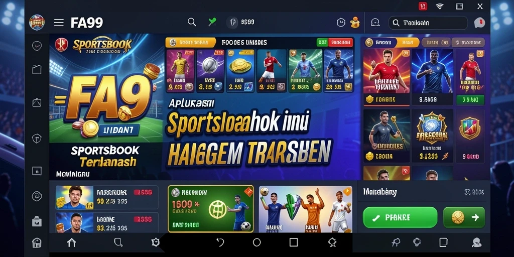Screenshot FA99 menampilkan tampilan taruhan olahraga yang menarik.