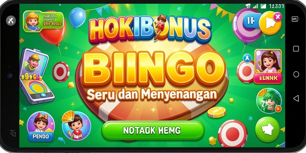 Screenshot gameplay HOKIBONUS menampilkan keseruan Bingo yang mengasyikkan.