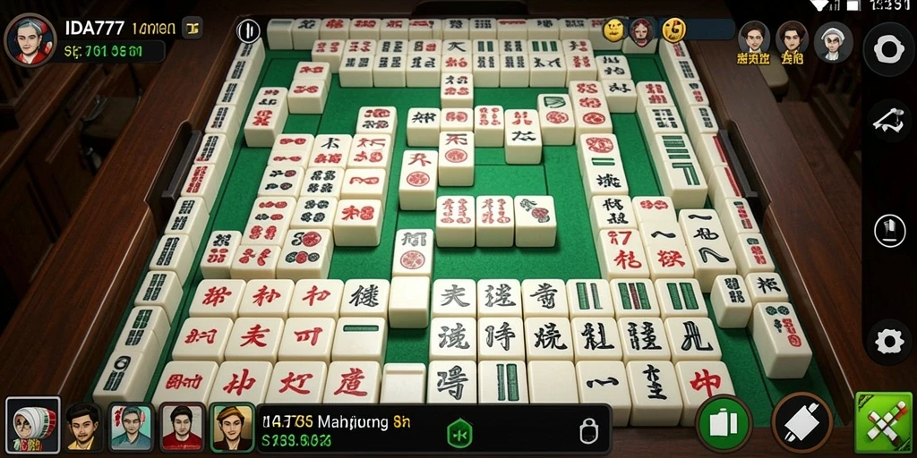 Screenshot utama IDA777 menampilkan intense gameplay Mahjong.