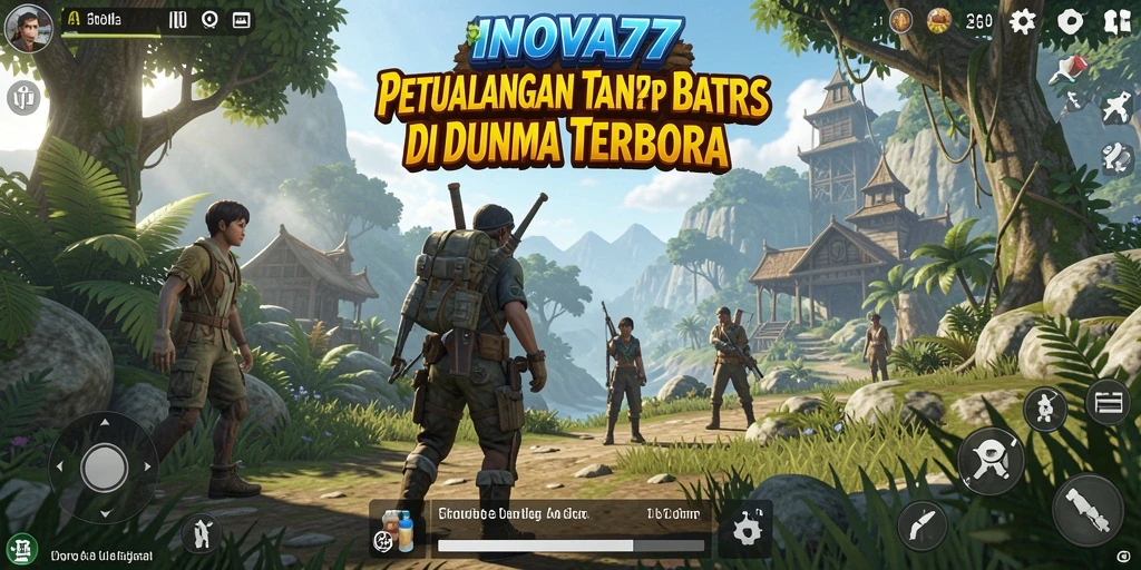 Gameplay INOVA77 yang menampilkan dunia terbuka dan interaksi pemain.