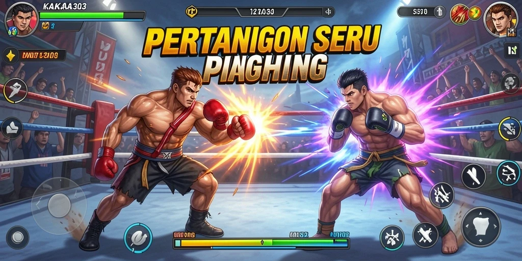 Tangkapan layar utama KAKA303 menampilkan aksi pertarungan mendebarkan di arena.