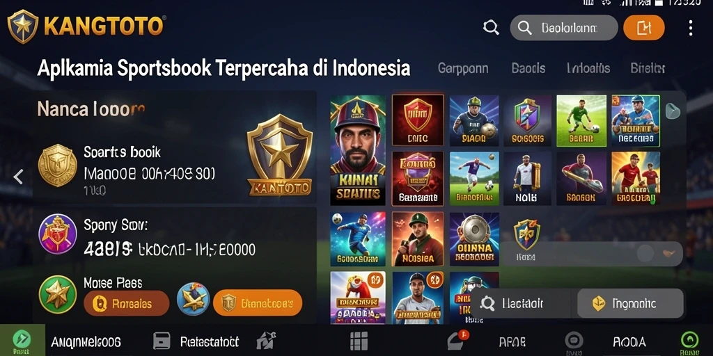 Tampilan gameplay KANGTOTO dengan berbagai pilihan taruhan olahraga.