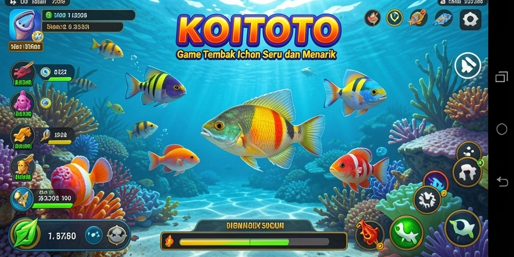 Tampilan gameplay KOITOTO yang seru dan penuh aksi Tembak Ikan.
