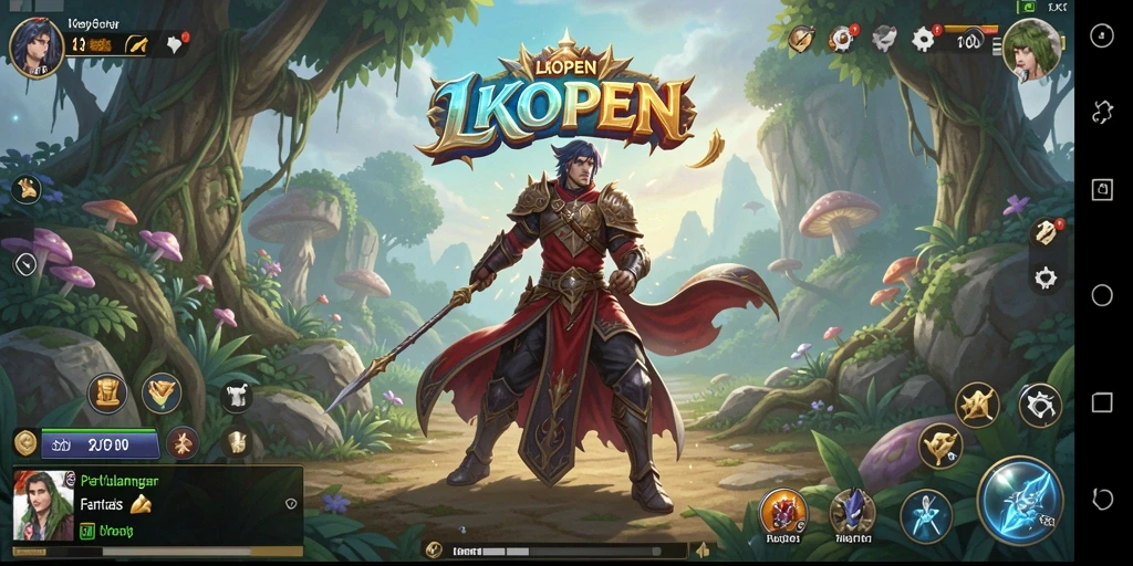 Gameplay LKOPEN memperlihatkan aksi pertarungan seru dalam dunia fantasi.