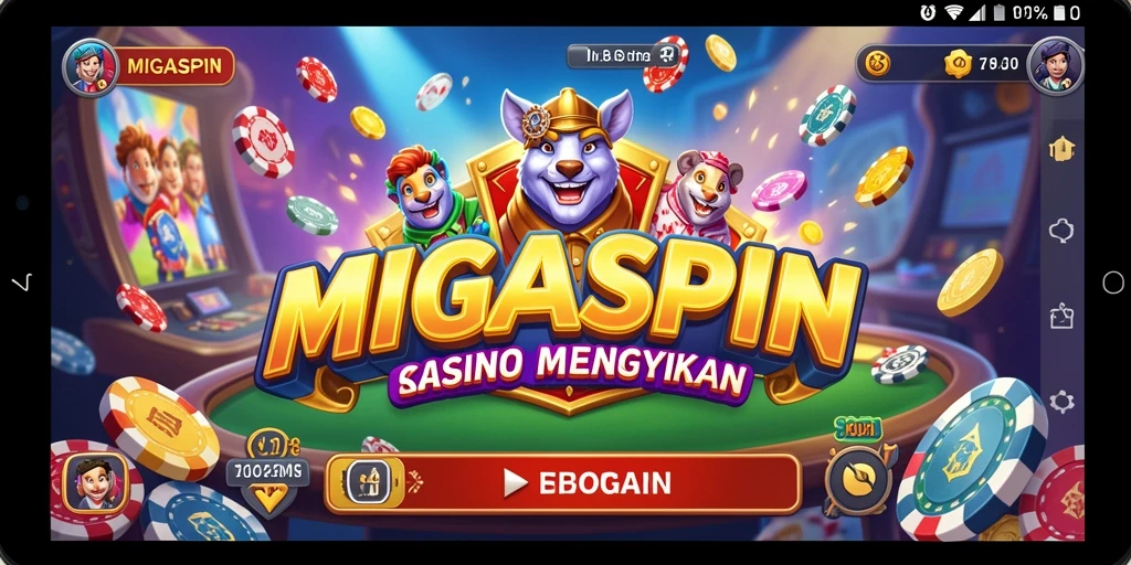 Tampilan gameplay seru di MIGASPIN dengan grafis menarik.