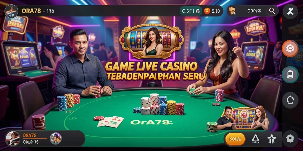 Tampilan gameplay Live Casino yang menarik di ORA78.